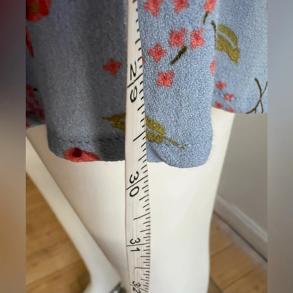 Reformation Abby Blue Floral Sleeveless Square Neck Mini Dress Size 2 US - Picture 8 of 11